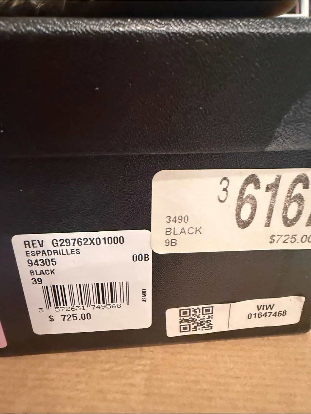 CHANEL Black Leather Espadrille Flats with CC Logo